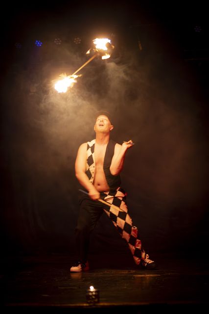Mouse, fire performance at Dante's Sinferno — frame 25