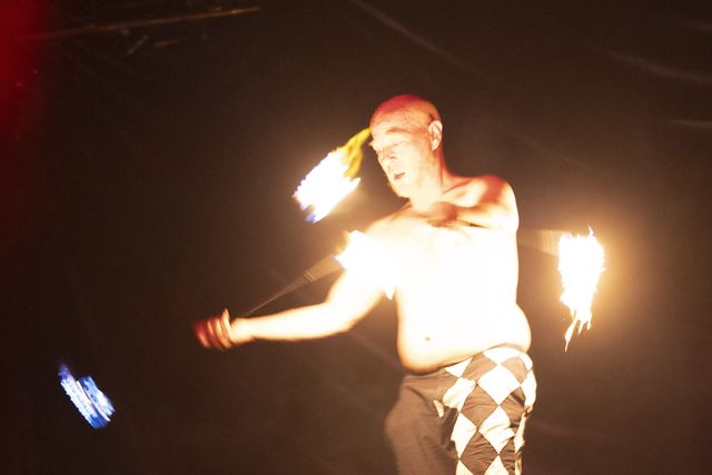 Mouse, fire performance at Dante's Sinferno — frame 48